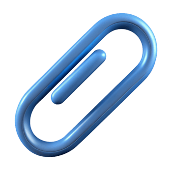 majestic organic Paperclip with a looped shape. Crisp edges, flat color, with Scalable Design. professional png