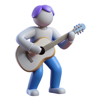 notable baroque Silhouette of a playing guitar. Single-weight stroke, flat color, clean lines with Scalable Design. top-tier png