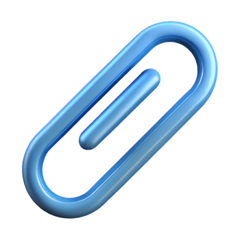 signature organic Scalable paperclip icon. Single-weight stroke, clean lines, minimal with Scalable Design. high resolution png