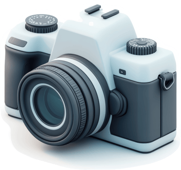 Light gray and dark gray digital camera illustration. png
