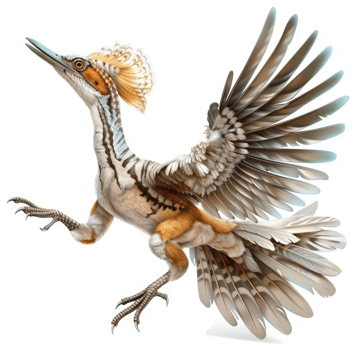 A vibrant depiction of a prehistoric flying creature. png