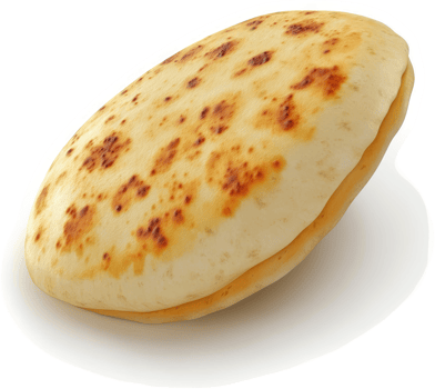 Golden brown, crispy flatbread. png