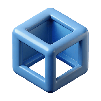 radiant unforgettable Geometric symbol of structure. Cube. Clean lines, scalable design, flat color with Scalable Design. png
