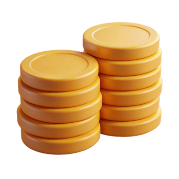 splendid urban A stack of coins representing finance. Crisp edges, scalable, flat color with Scalable Design. artisan png