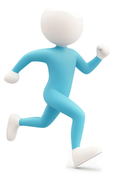 3D illustration of running person png