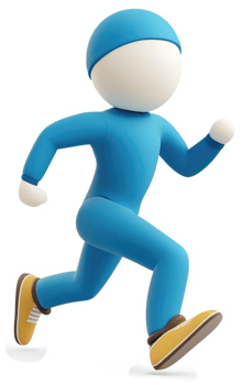 Dynamic illustration of a person running. png