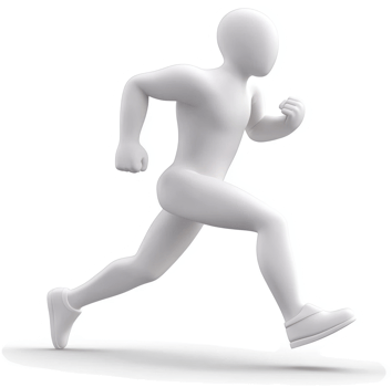 3D illustration of a person sprinting. png