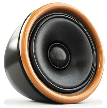 Close-up of a modern speaker cone. png