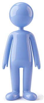 Light-blue, stylized figure, standing upright. png