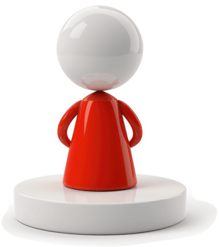 Stylized figure, back view, on a pedestal. png