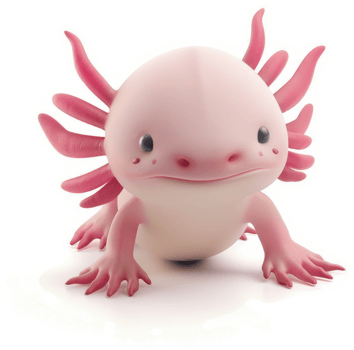 Adorable axolotl, a whimsical digital rendering. png