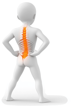 Illustration of spinal pain in a child's posture. png