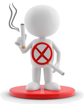 Smoking a harmful habit depicted with a symbolic figure. png