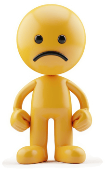 Depressed emoji character illustration. png