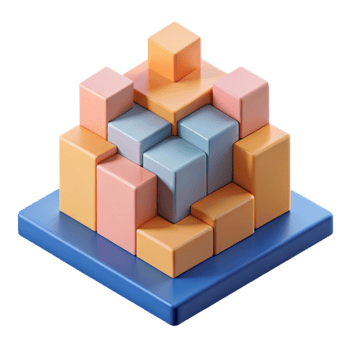 sumptuous harmonious surreal Abstract geometric composition with rectangles, flat color with Scalable Design. high quality png