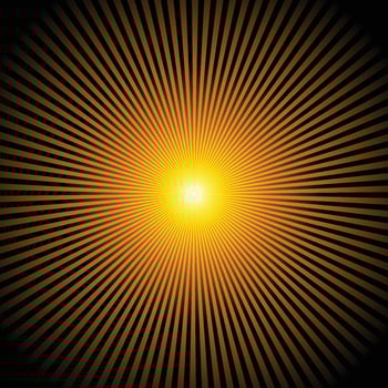 yellow orange black sunburst effect abstract background vector