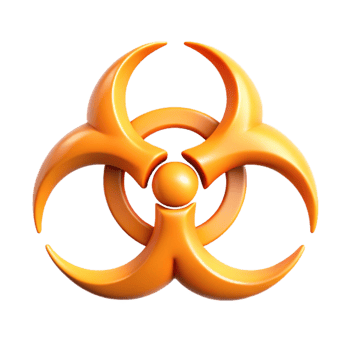 standout organic An abstract biohazard symbol. Clean lines, single-weight stroke, with Scalable Design. elite png