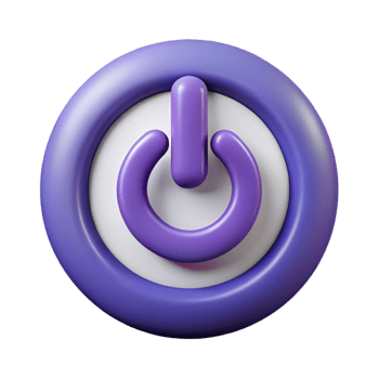 celebrated coastal A stylized power button symbol. Clean lines, symmetrical design with Scalable Design. expertly shot png