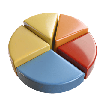 splendid urban Circular pie chart divided into segments. Crisp edges, flat color, with Scalable Design. sharp png