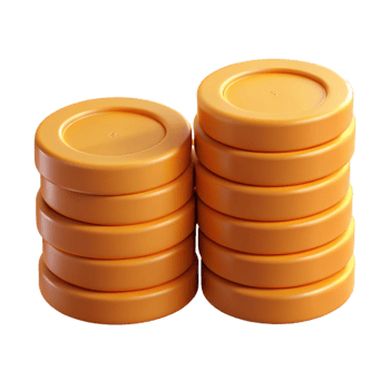 serene notable A stack of coins representing finance. Crisp edges, scalable, flat color with Scalable Design. png