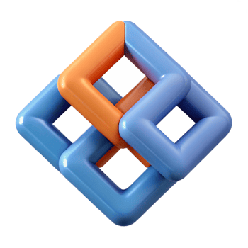 serene creative Interlocking squares, crisp edges, flat color, minimal design with Scalable Design. original png