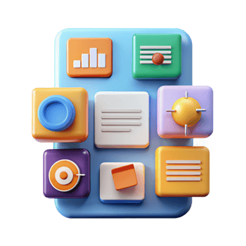 captivating passionate creative A simple infographic layout with text boxes and icons. Crisp edges, flat color, with Scalable Design. refined png