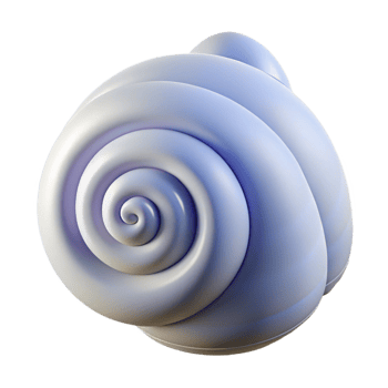 glorious standout Spiral shell with a single stripe. Clean lines, minimal design, with Scalable Design. png