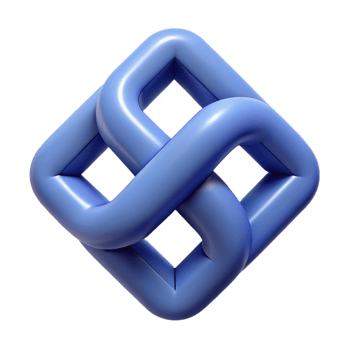 striking classic Geometric symbol of unity. Interlocking squares. Crisp edges, single-weight stroke, with Scalable Design. original png