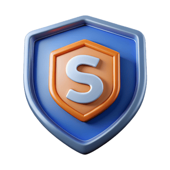 standout avant-garde Shield badge, stylized letter S . Clean lines, scalable design, flat color with Scalable Design. high resolution png