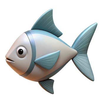 mesmerizing baroque Fish with triangular fins. Crisp edges, clean lines, flat color with Scalable Design. gallery standard png