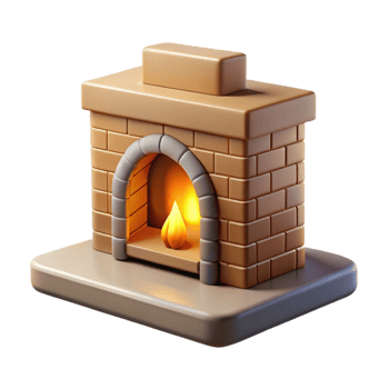 magnificent abstract Architectural plan of a fireplace. Minimal design, single-weight stroke with Scalable Design. crisp png