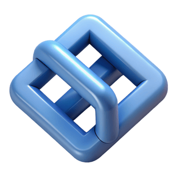 unforgettable creative Interlocking squares, clean lines, flat color, crisp edges with Scalable Design. professional png