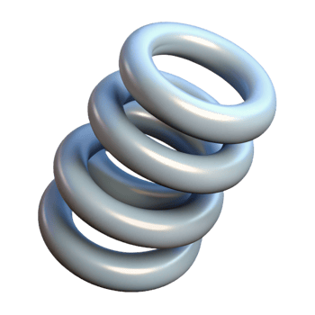 wonderful mysterious elegant Scalable technical drawing of a spring. Single-weight stroke, minimal with Scalable Design. 4K png