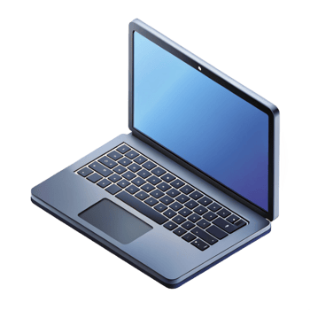 dazzling coveted Crisp edges isometric laptop with scalable design and a black screen with Scalable Design. png