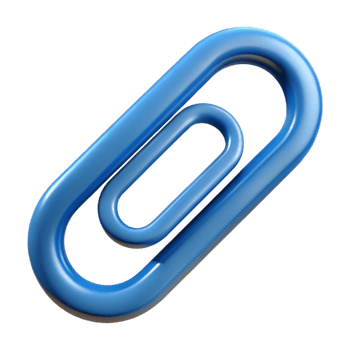 captivating unforgettable Paperclip with a looped shape. Crisp edges, flat color, with Scalable Design. png