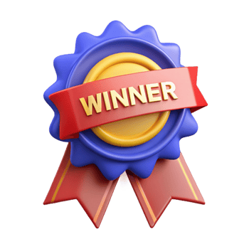 extraordinary joyful victorian Ribbon-shaped badge with the text Winner . Flat color, crisp edges, with Scalable Design. original png