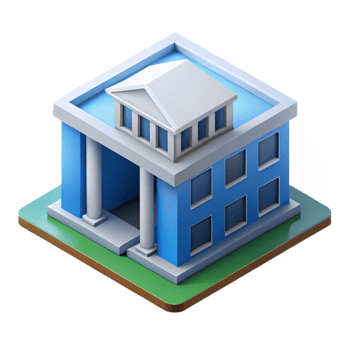mesmerizing ethereal mid-century Isometric projection of a building. Minimal, crisp edges with Scalable Design. impeccable png