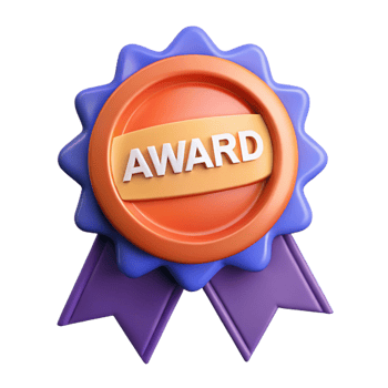 mysterious stunning Ribbon-shaped badge with the text Award . Flat color, crisp edges, with Scalable Design. 4K png