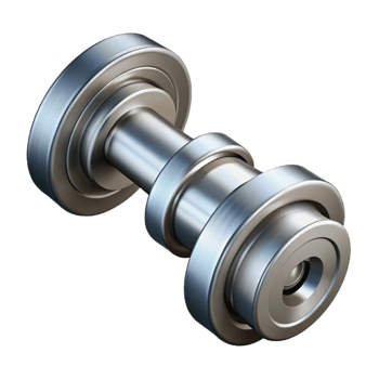 vibrant energetic bohemian Technical illustration of a camshaft. Single-weight stroke, clean lines with Scalable Design. flawless png