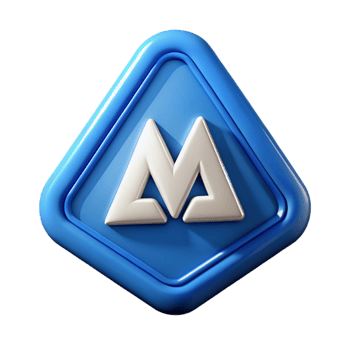 rare gothic Triangular badge with a stylized letter M . Crisp edges, scalable, single-weight stroke with Scalable Design. high quality png