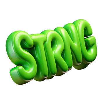 dazzling traditional Bold STRONG in vibrant green. Single-weight stroke, scalable with Scal original png