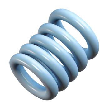 nostalgic immaculate Scalable technical drawing of a spring. Single-weight stroke, minimal with Scalable Design. high resolution png
