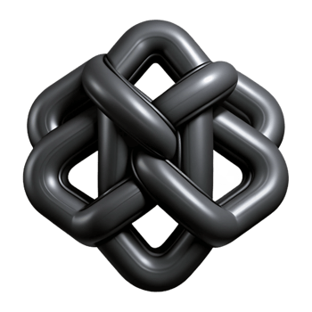 distinguished surreal Interlocking geometric pattern, black and white. Symmetrical, with Scalable Design. original png