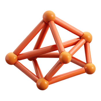 vibrant artistic Series of connected triangles, flat color, minimal with Scalable Design. 4K png