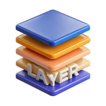 breathtaking unforgettable Layered LAYER with overlapping text. Clean lines, minimal style with Scalable Design. png