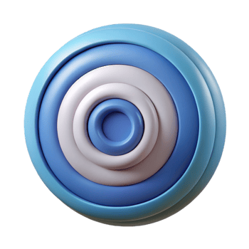 energetic vibrant Geometric pattern of concentric circles. Crisp edges, solid colors. Minimal design with Scalable Design. professional png