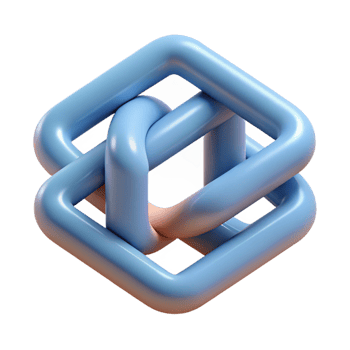 pristine iconic Geometric symbol of connection. Interlocking squares. Flat color. Clean lines. Minimal with Scalable Design. png