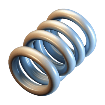 immaculate contemporary Technical illustration of a spring. Single-weight stroke, clean lines with Scalable Design. top-tier png