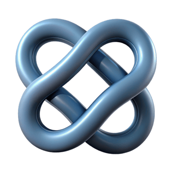 peaceful vibrant Geometric symbol of infinity. Interlocking loops. Clean lines, minimal design with Scalable Design. ultra HD png