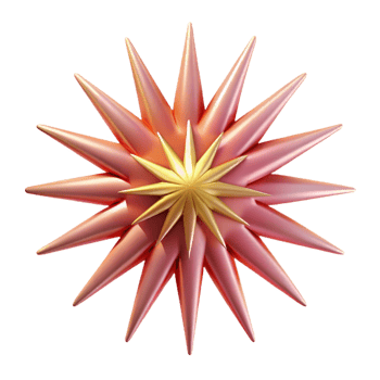 joyful vibrant A radiating starburst with sharp points, geometric with Scalable Design. genuine png